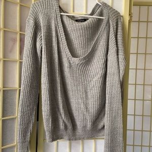 BooHoo oversized off shoulder sweater